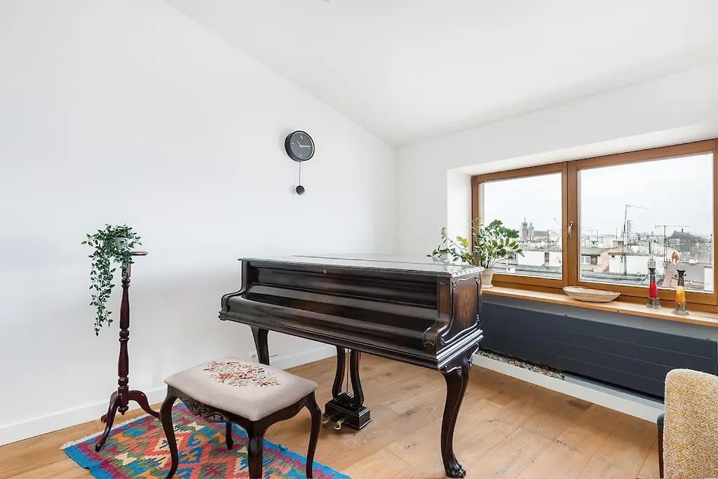 Penthouse - Heart Of Cracow - Balcony - Ac Apartment Krakow Poland